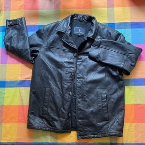 London Fog Leather Jacket (Large)